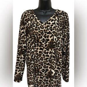 Leopard Print V-Neck Light-weight Sweater⭐️NWT⭐️